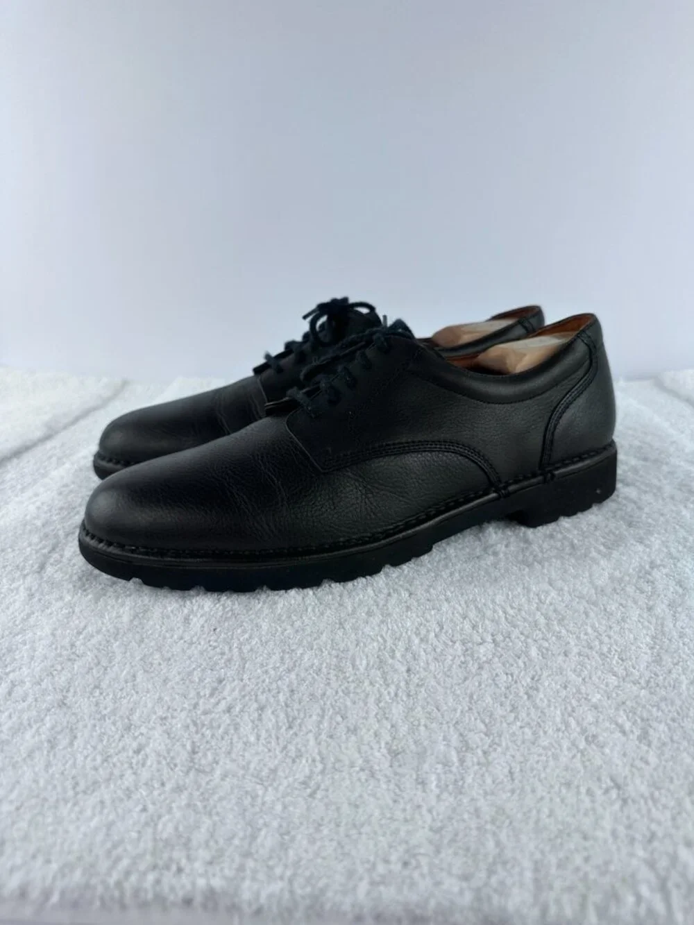 DreSport By Rockport Black Leather Oxford Shoes Mens 11M